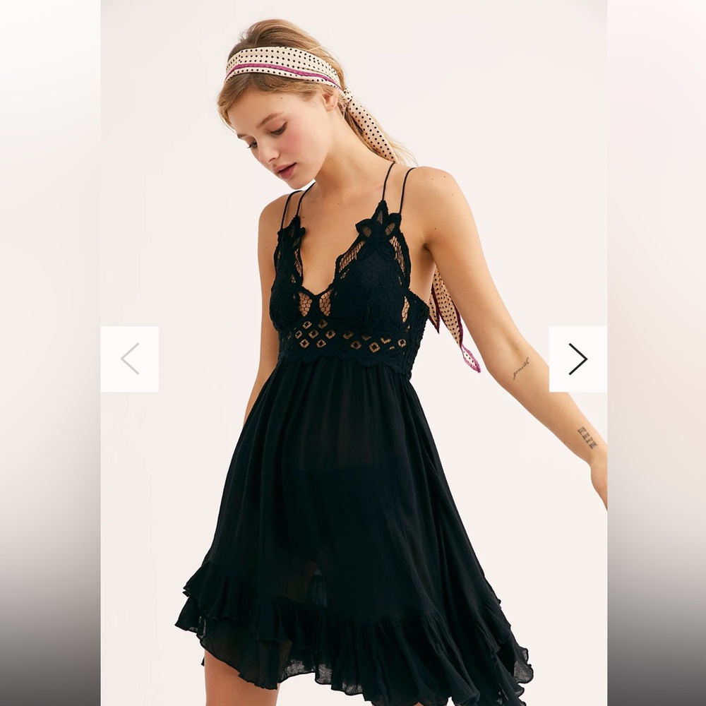 Free People - One Adella Slip - Black - Size Medium